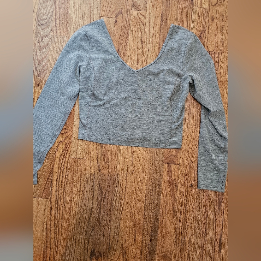 Lululemon a line long sleeve top gray